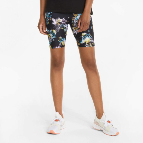 Puma Crystal Galaxy High Tight Women's Shorts Mαύρο Πολύχρωμο Puma Crystal Galaxy High Tight Women's Shorts Mαύρο Πολύχρωμο